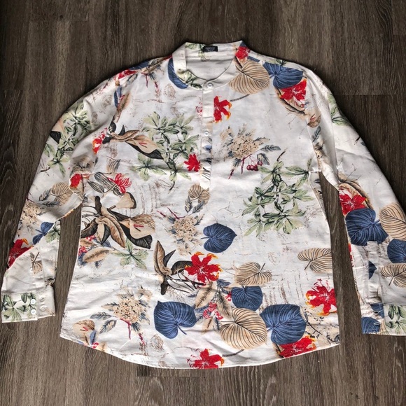 Coofandy Quarter Button down Floral Shirt - Picture 1 of 6